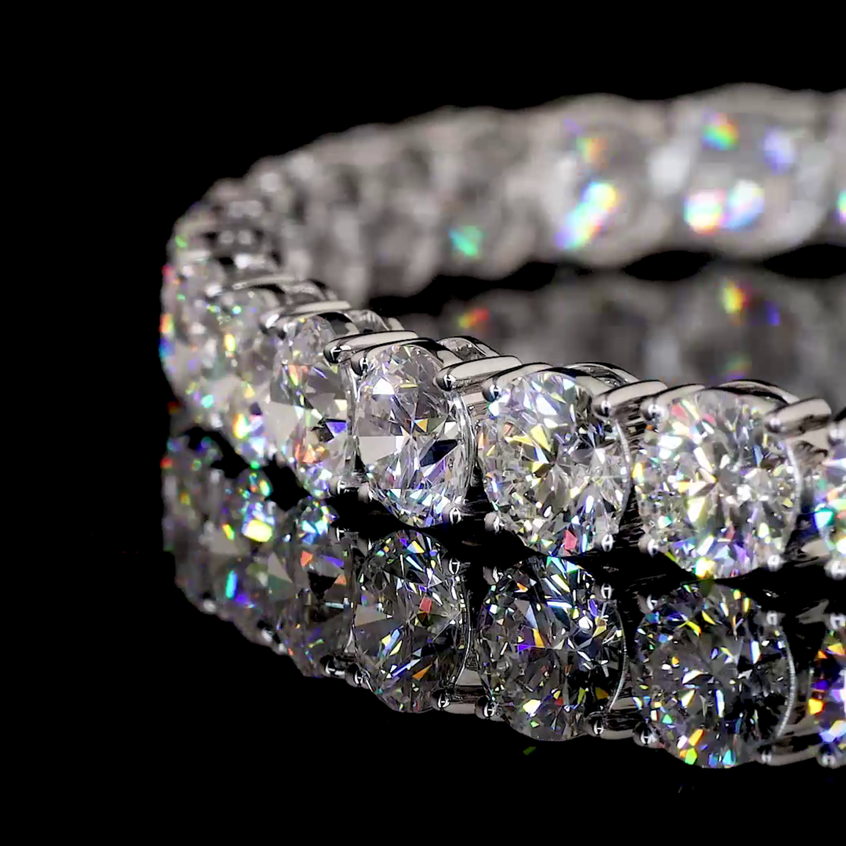 14K White Gold Lab Grown 15 Carat Diamond Tennis Bracelet