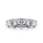 14K White Gold 1 3/4 Carat Lab Diamond 5 Stone Band