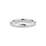 Platinum Flush Set Diamond Band