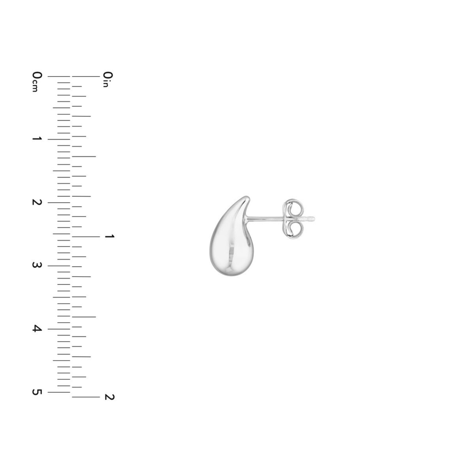 Sterling Silver Teardrop Stud Earring