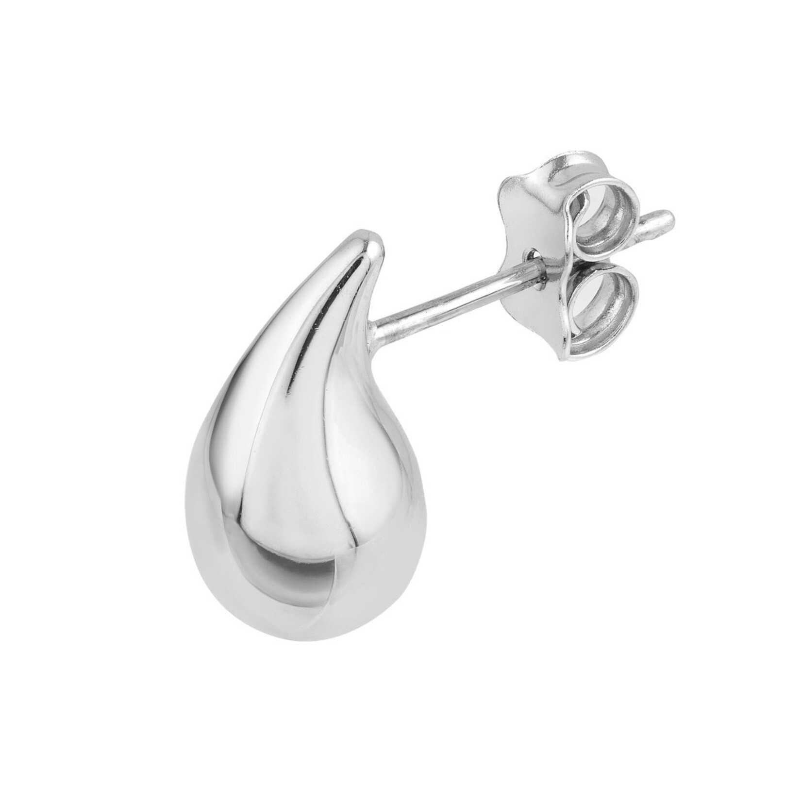 Sterling Silver Teardrop Stud Earring