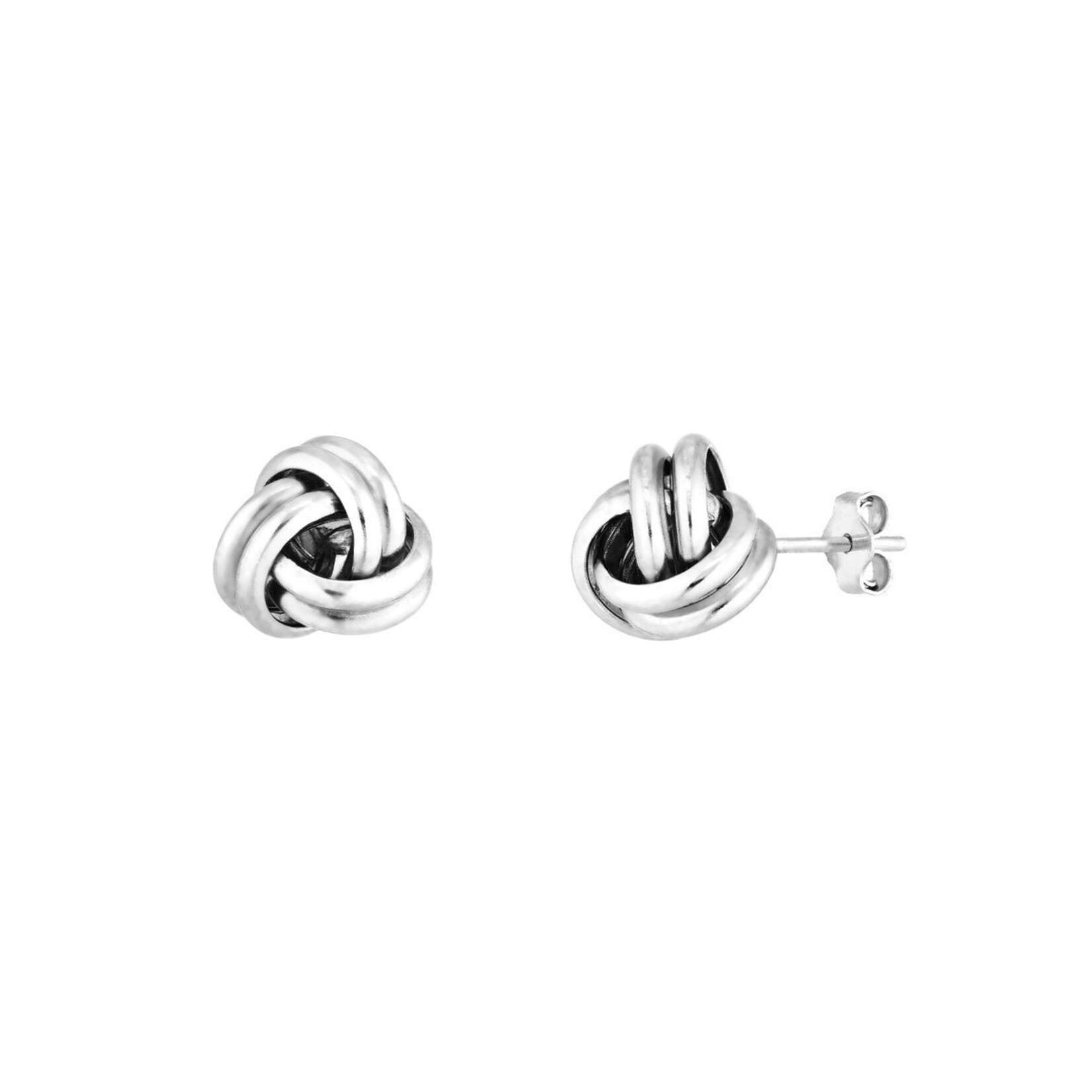 Sterling Silver Love Knot Stud Earrings