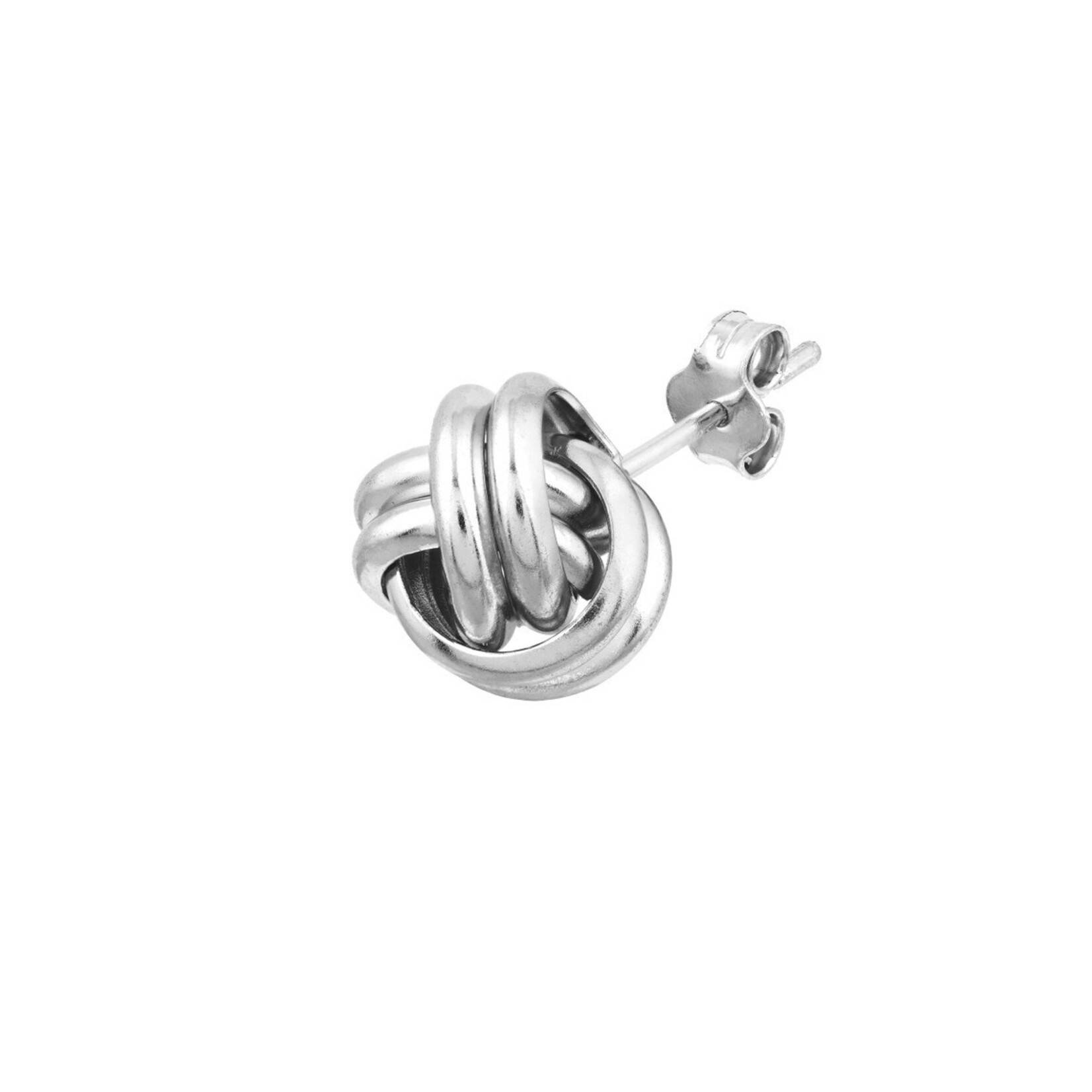 Sterling Silver Love Knot Stud Earrings