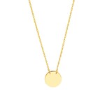 14K Yellow Gold Small Disc Necklace