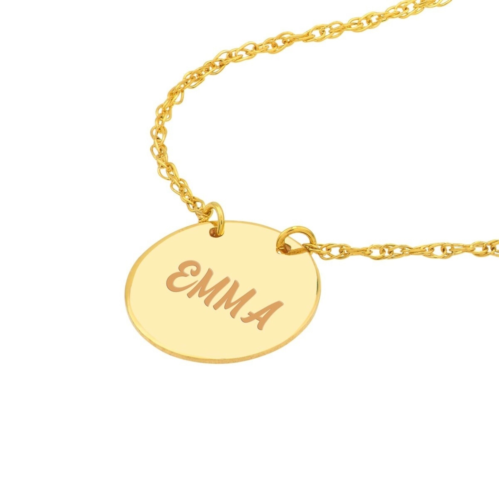 14K Yellow Gold Small Disc Necklace