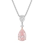 14K White & Rose Gold Fancy Pink Diamond Pendant