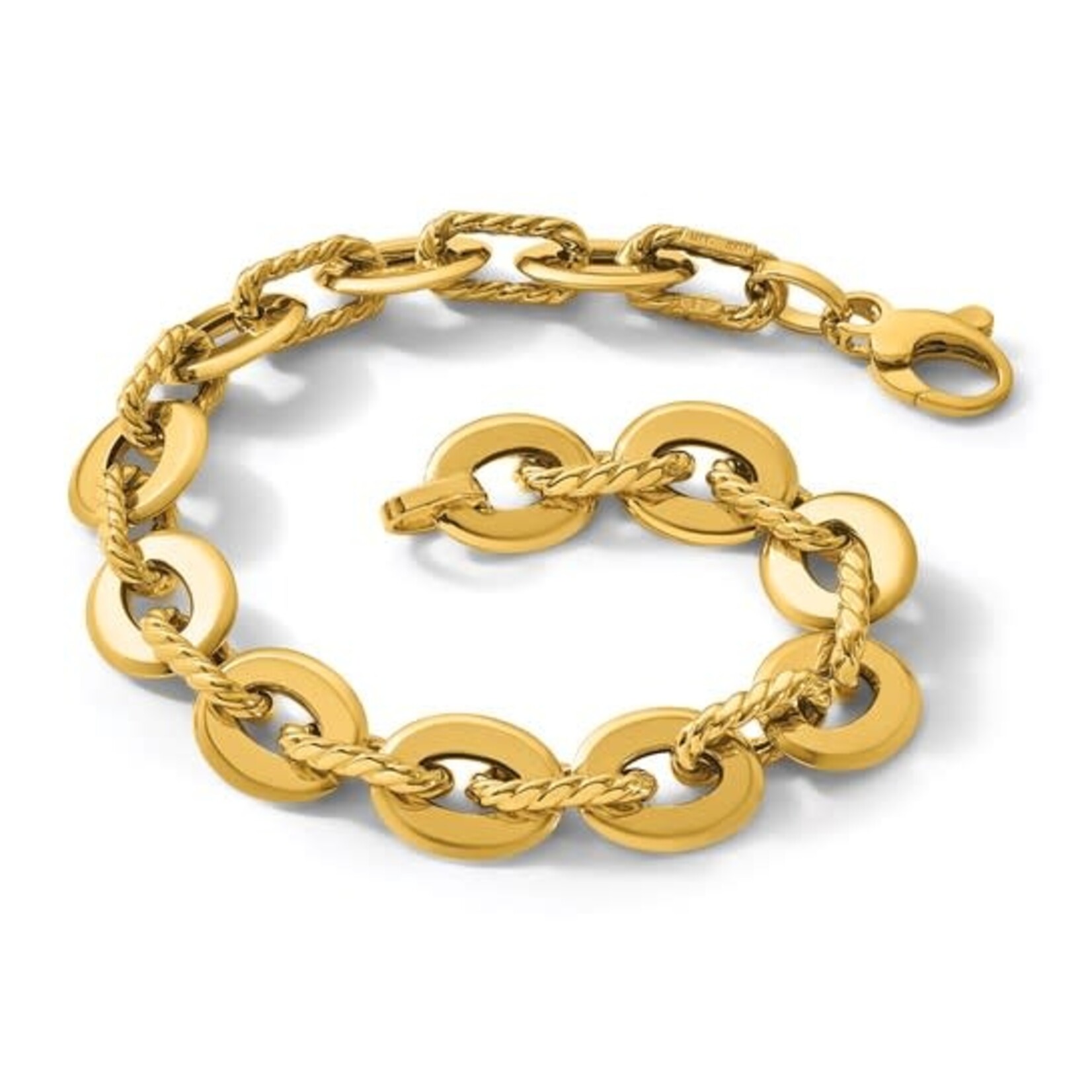 14K Yellow Gold Oval Cable Link Bracelet