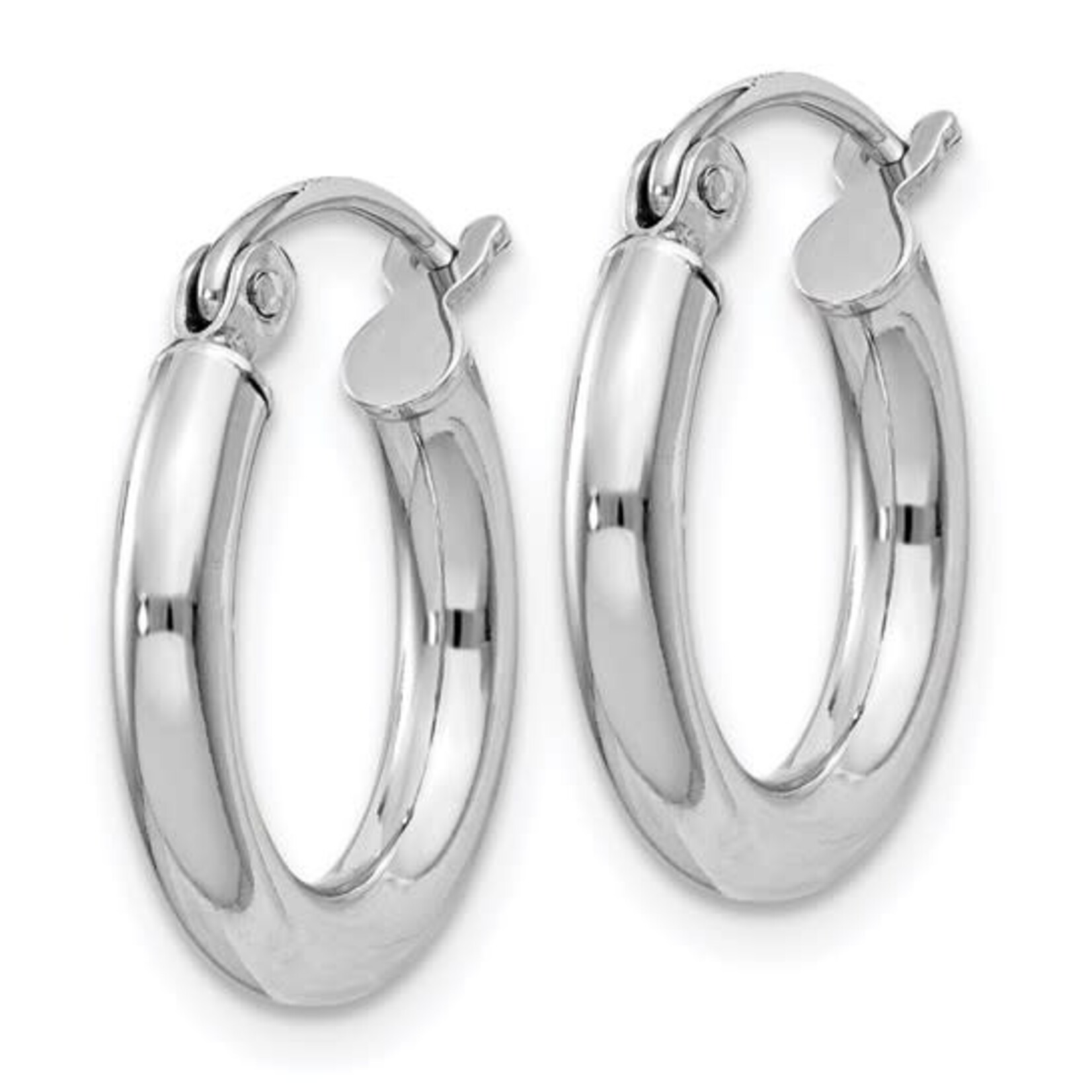 Sterling Silver Small Round Tube Hoop Earrings