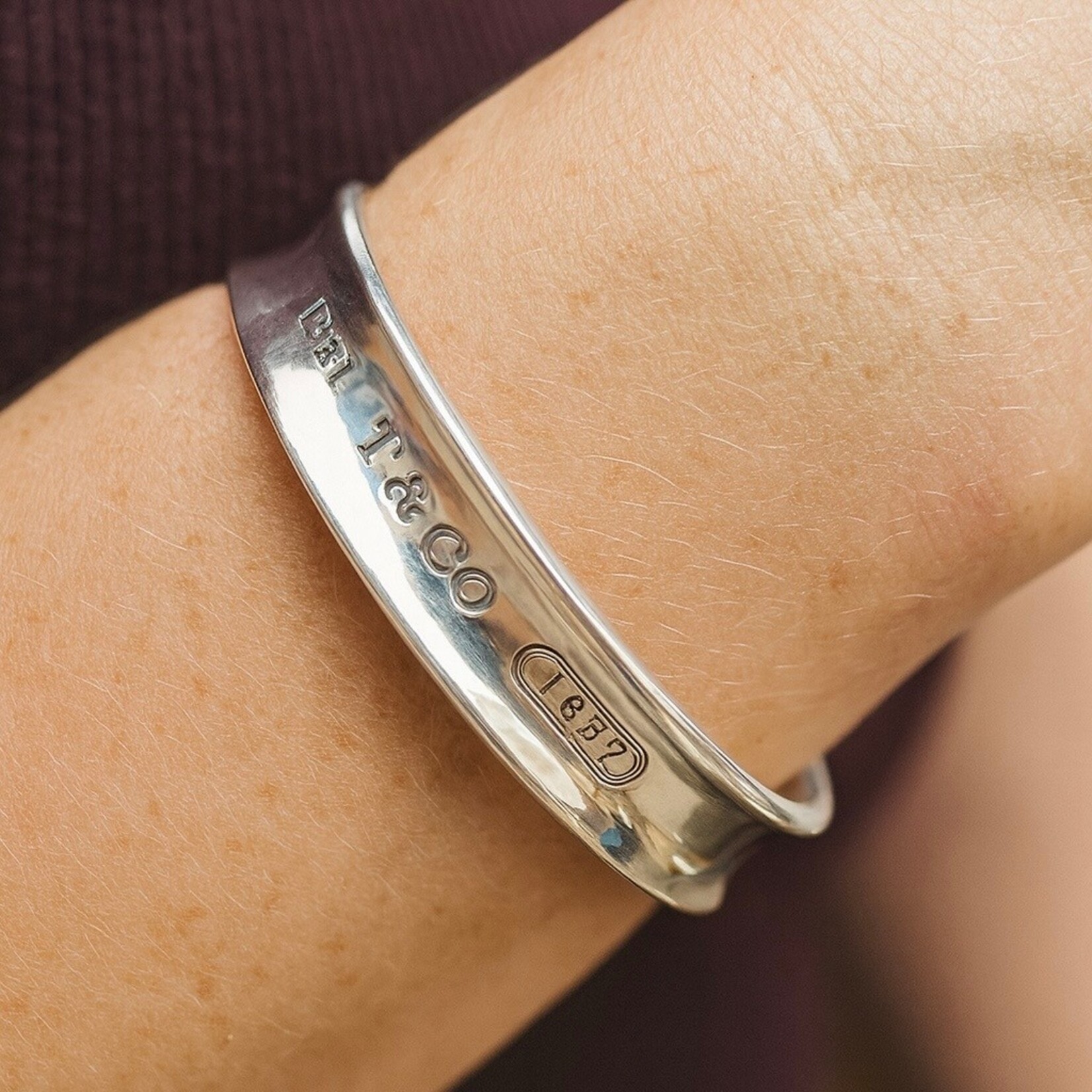 Sterling Silver Tiffany 1997 Cuff Bracelet