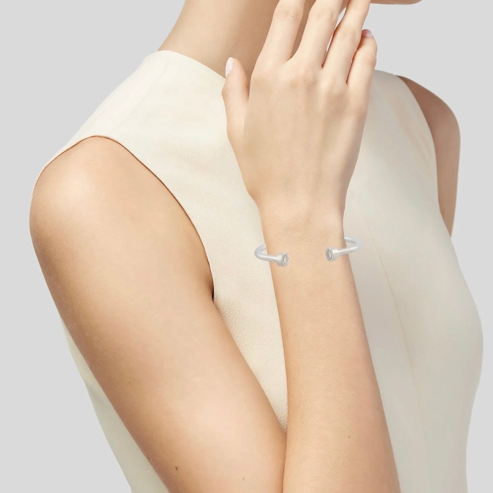 Sterling Silver Tiffany & Co Narrow Edge Cuff Bracelet