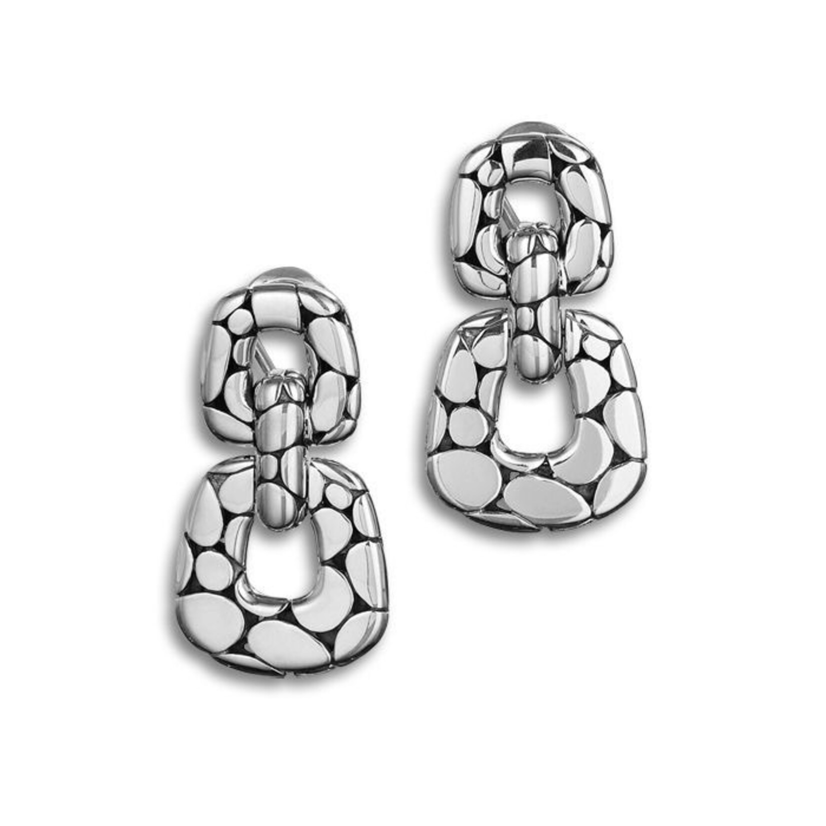 Sterling Silver John Hardy Kali Door Knocker Earrings