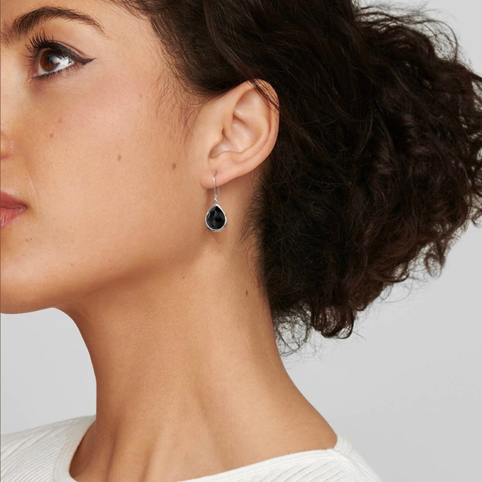 Sterling Silver Ippolita Black Onyx Tear Drop Earrings