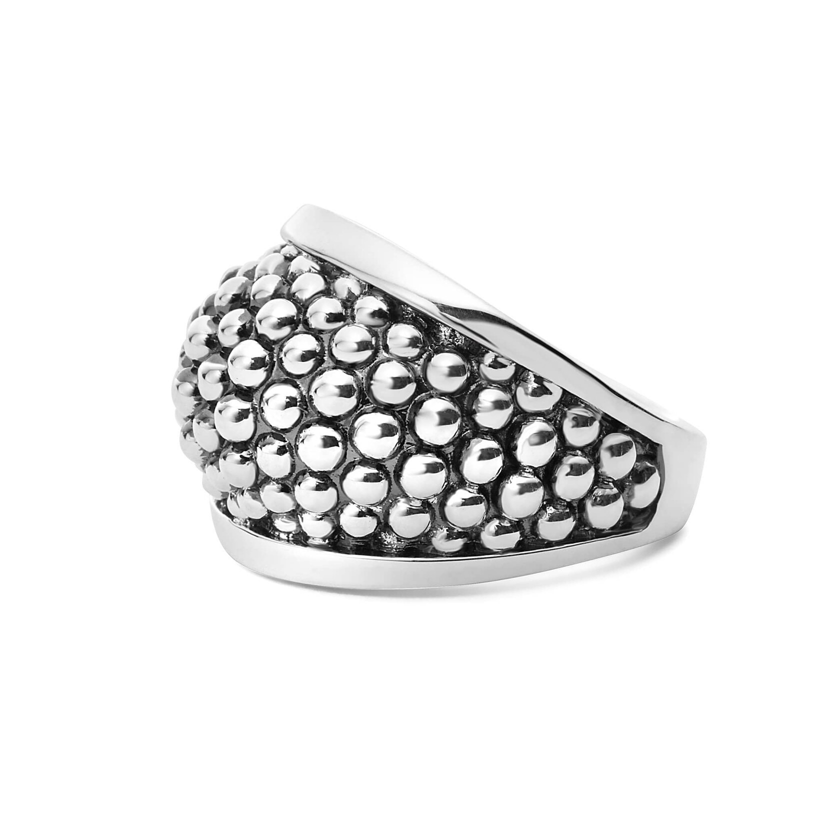 Sterling Silver Lagos Caviar Domed Ring