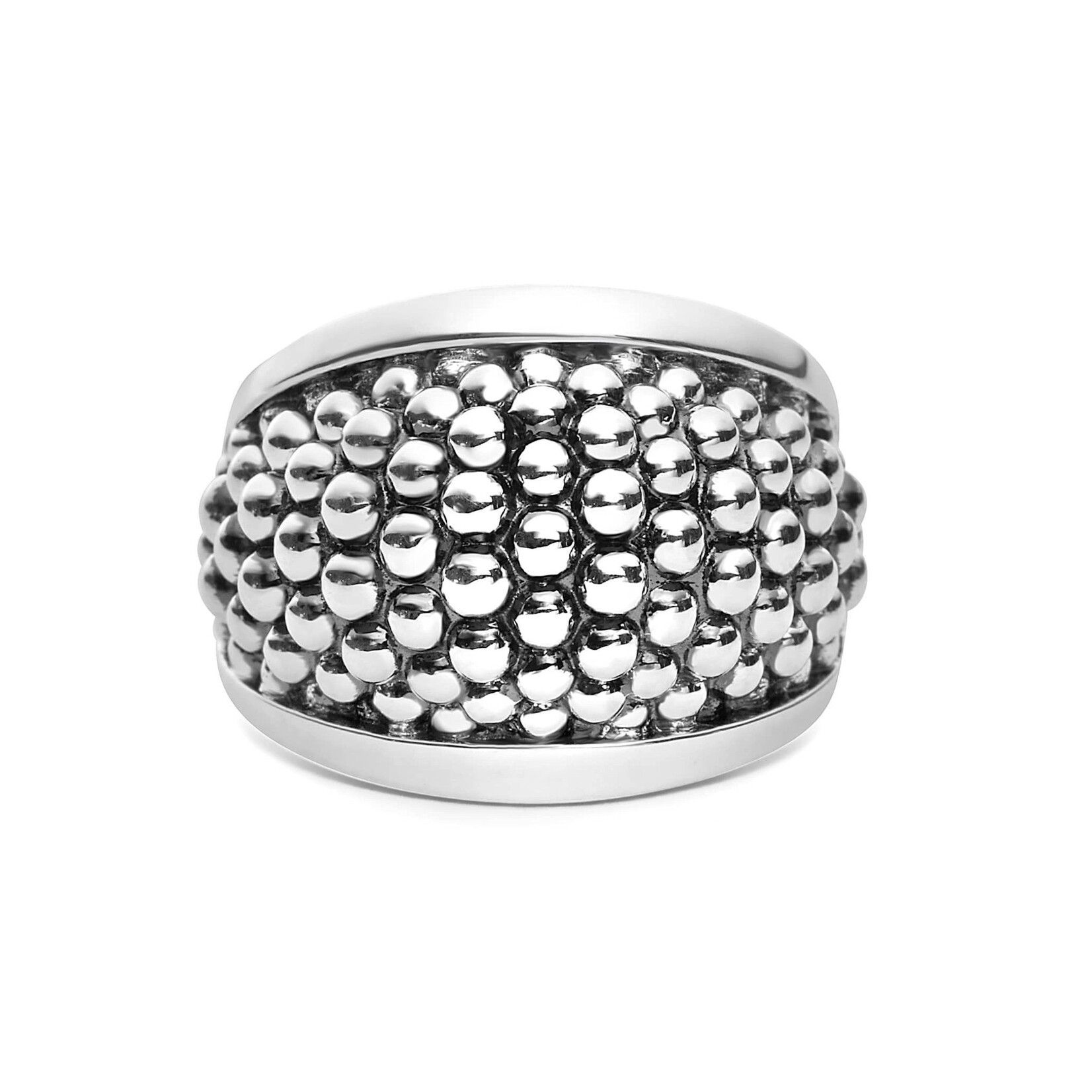 Sterling Silver Lagos Caviar Domed Ring
