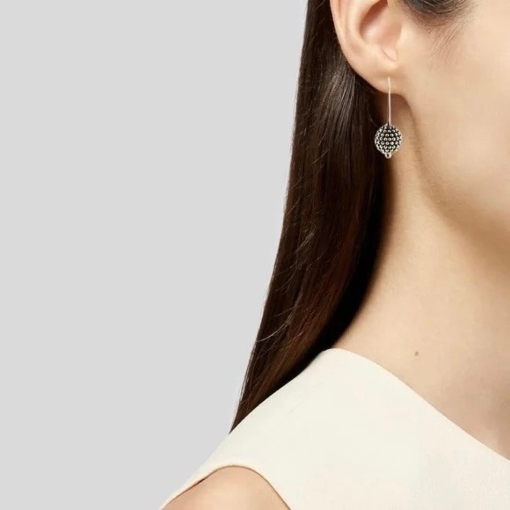 Sterling Silver Lagos Signature Columbus Drop Earrings