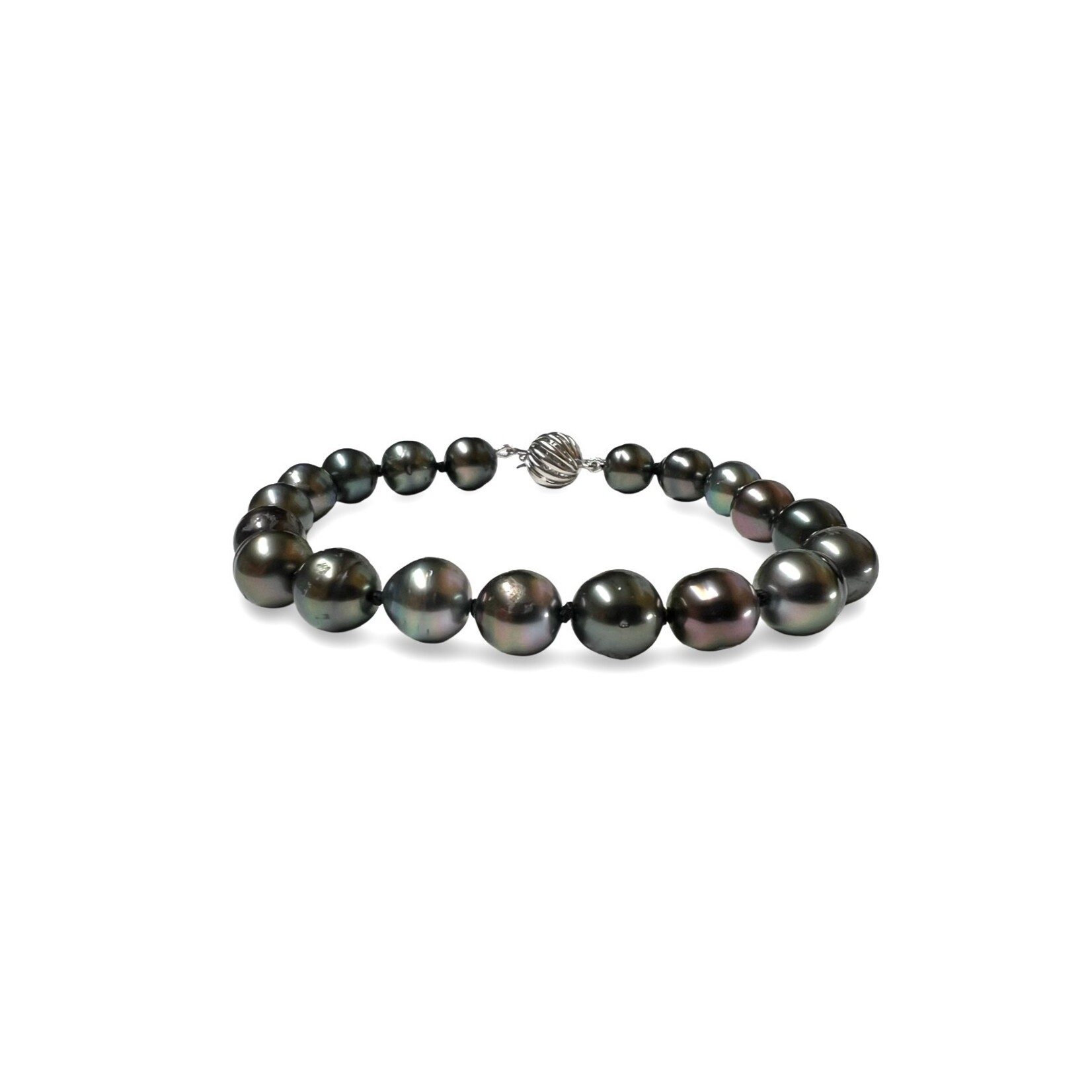 Tahitian Pearl Bracelet With Sterling Silver Ball Clasp