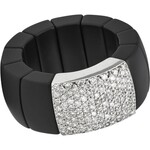 18K White Gold Roberto Demeglio Ceramic and Diamond Ring