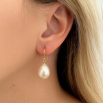 18K Yellow Gold Baroque South Sea Pearl Drop Earrings