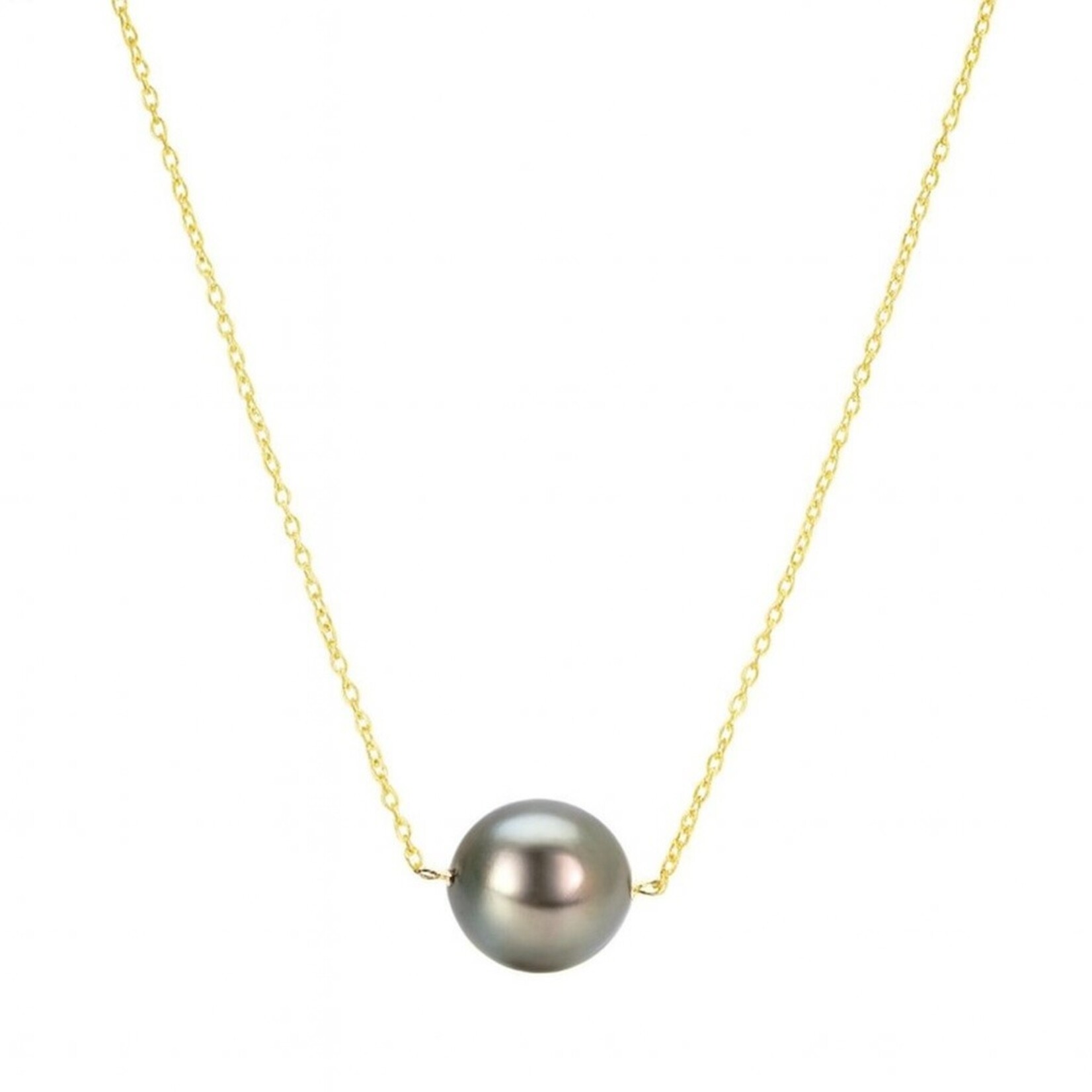 18K Yellow Gold Tahitian Pearl Pendant