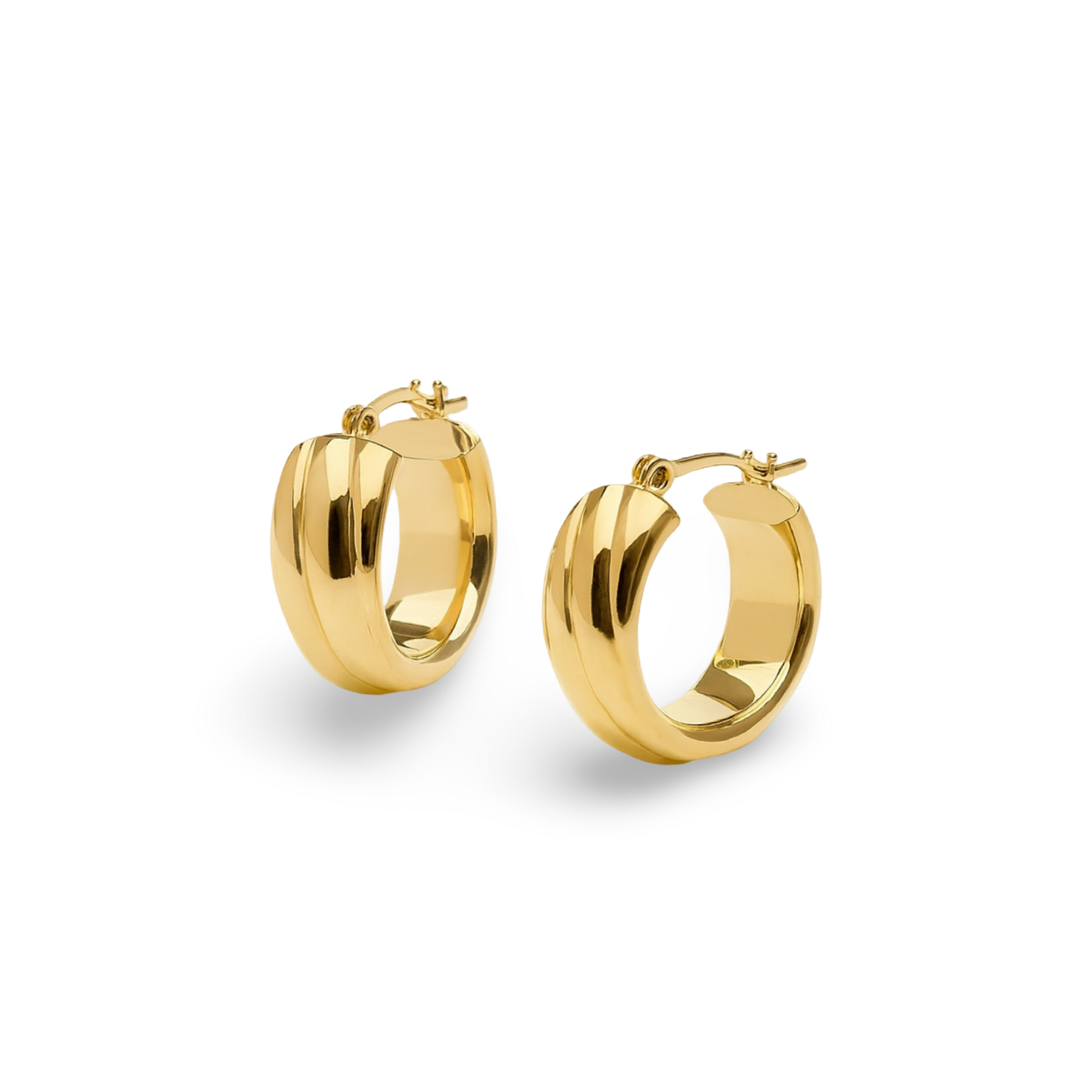 14K Yellow Gold Small Soft Twist Hoop Earrings