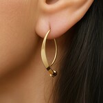 14K Yellow Gold Ribbon Wire Earrings