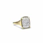 18K Yellow Gold 3 Carat Cushion Cut Diamond Taylor Ring