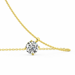 14K Yellow Gold 1/2 Carat Lab Grown Diamond Solitaire Pendant