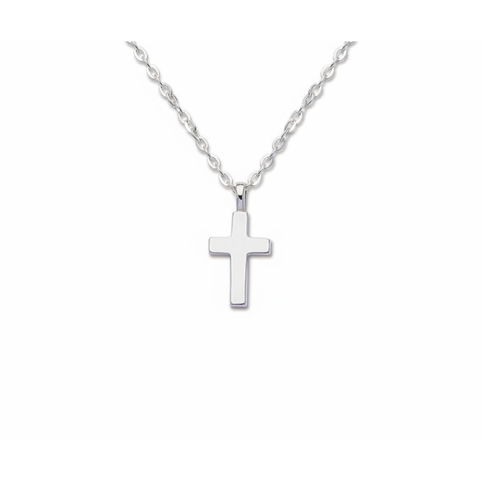 Solid Sterling Silver Small Solid Plain Cross