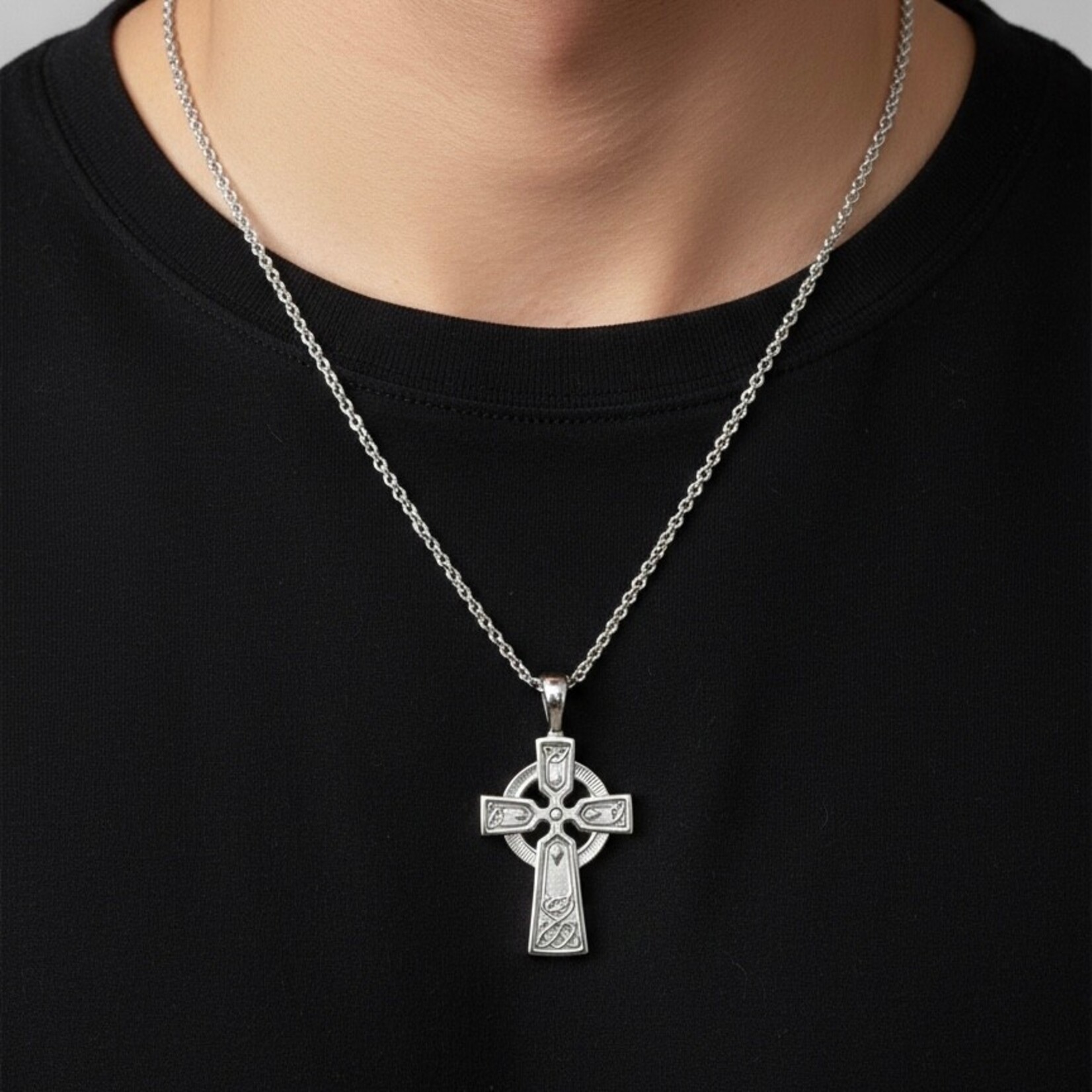 Solid Sterling Silver Small Celtic Cross
