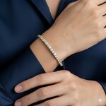 14K Yellow Gold 2.61 Carat Diamond Bangle