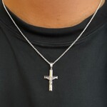 Solid Sterling Silver Medium Crucifix