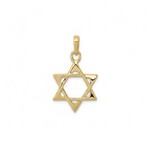 14K Yellow Gold Star of David Pendant