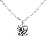 14K White Gold 1/2 Carat Lab Grown Diamond Solitaire Pendant