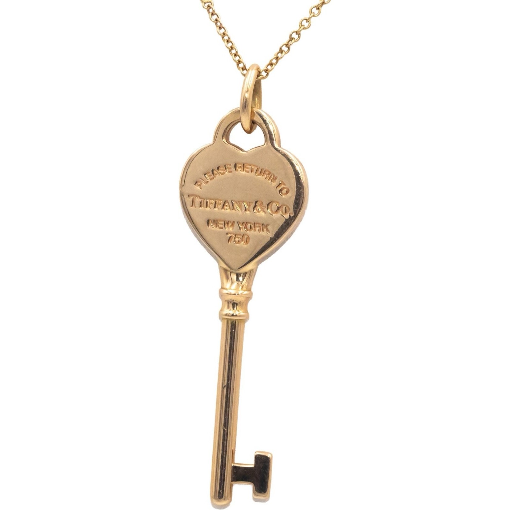 18K Rose Gold Retired Return To Tiffany Key Pendant