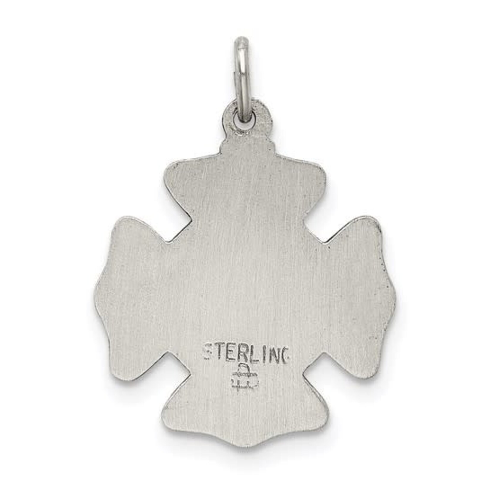 Sterling Silver St. Florian Protect Us Badge Charm
