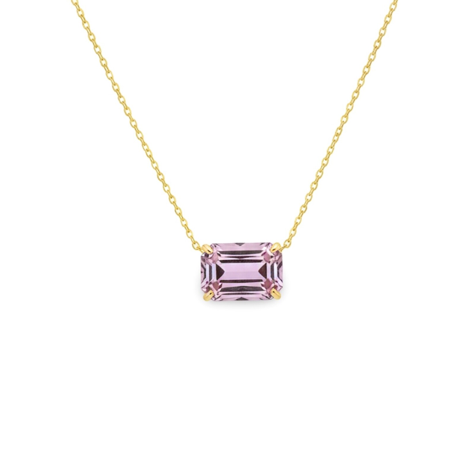 14K Yellow Gold Kunzite Necklace