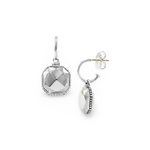 Sterling Silver Lagos Faceted Charm Hoop Earrings