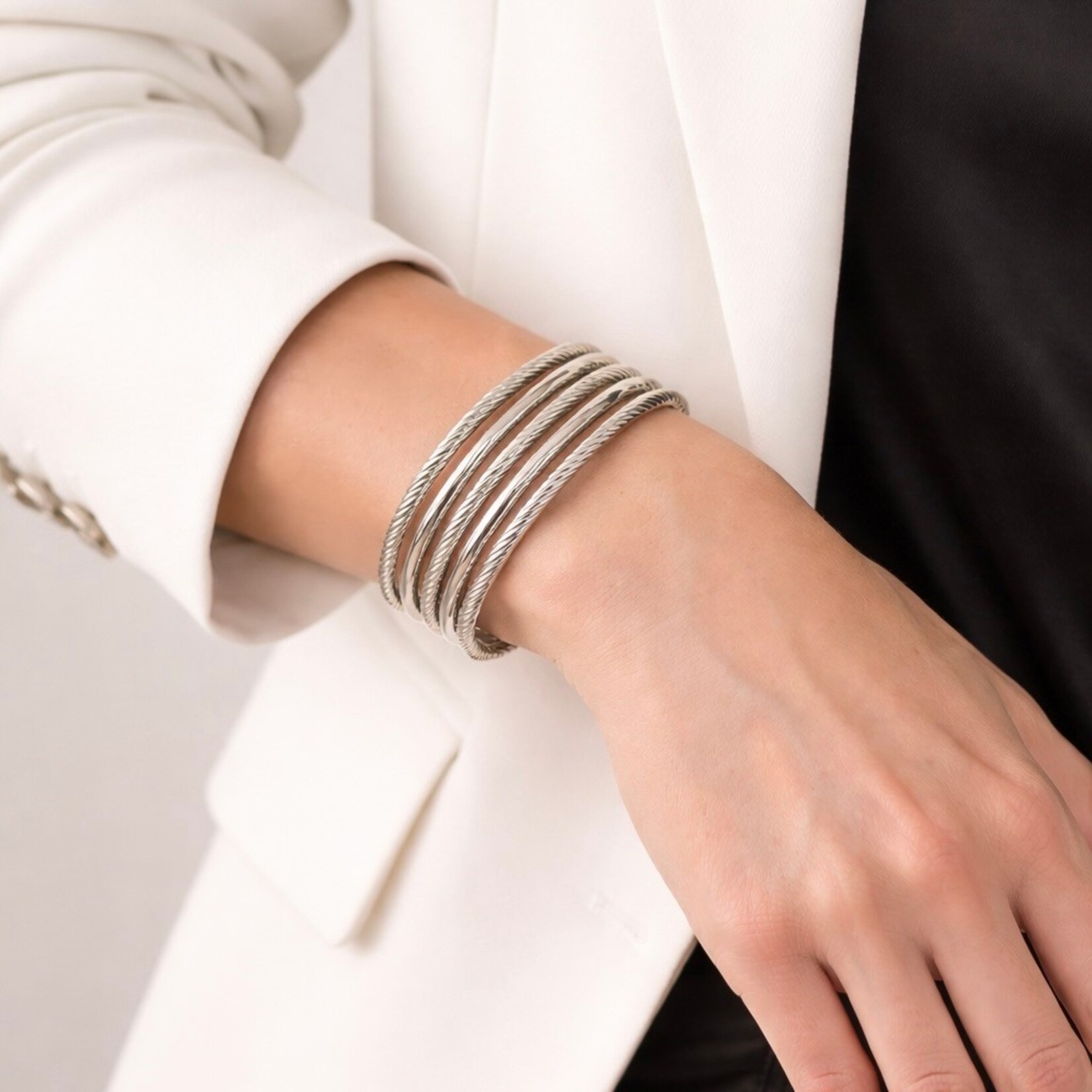 Sterling Silver Magnifica Five Row Cuff