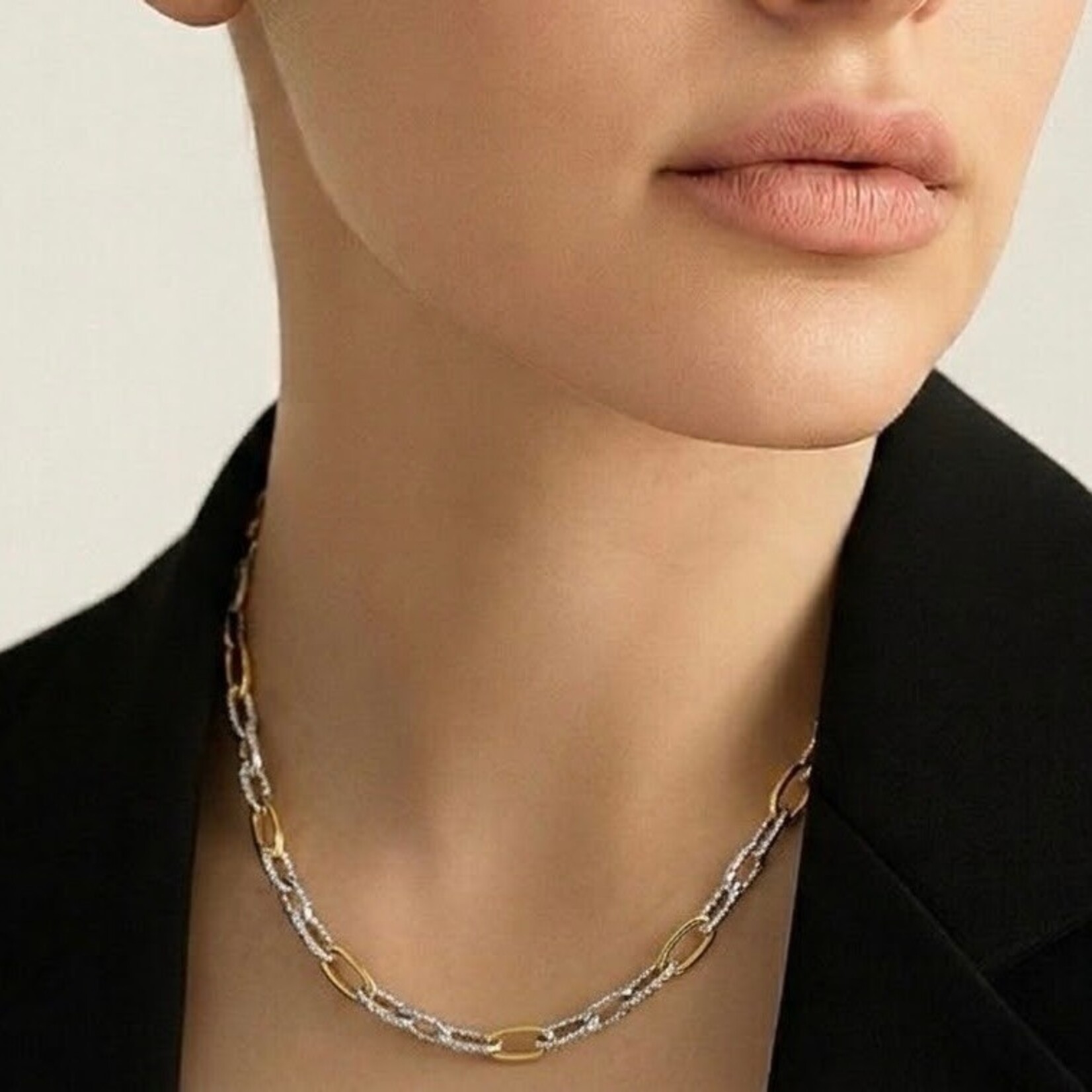 Sterling Silver & 18K Yellow Gold San Zeno Link Necklace