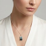 Sterling Silver Sapphire & Zircon Ombre Pendant