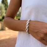 Sterling Silver Braided Twist Cuff Bracelet