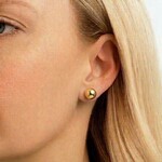 14K Yellow Gold 8mm Round Ball Stud Earrings