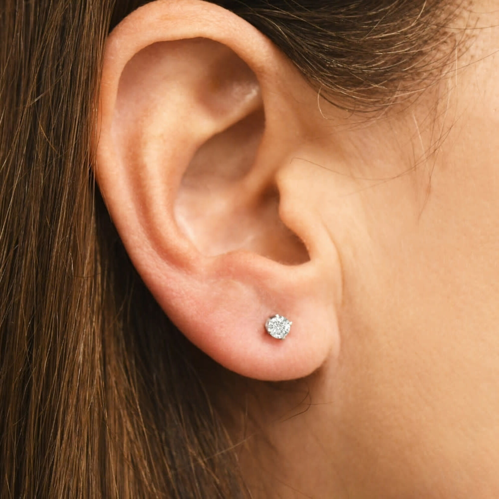 14K White Gold 1/3 Carat Lab Grown Diamond Stud Earrings