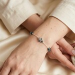 Michelle Pressler Sterling Silver Grandierite and Kyanite Bracelet