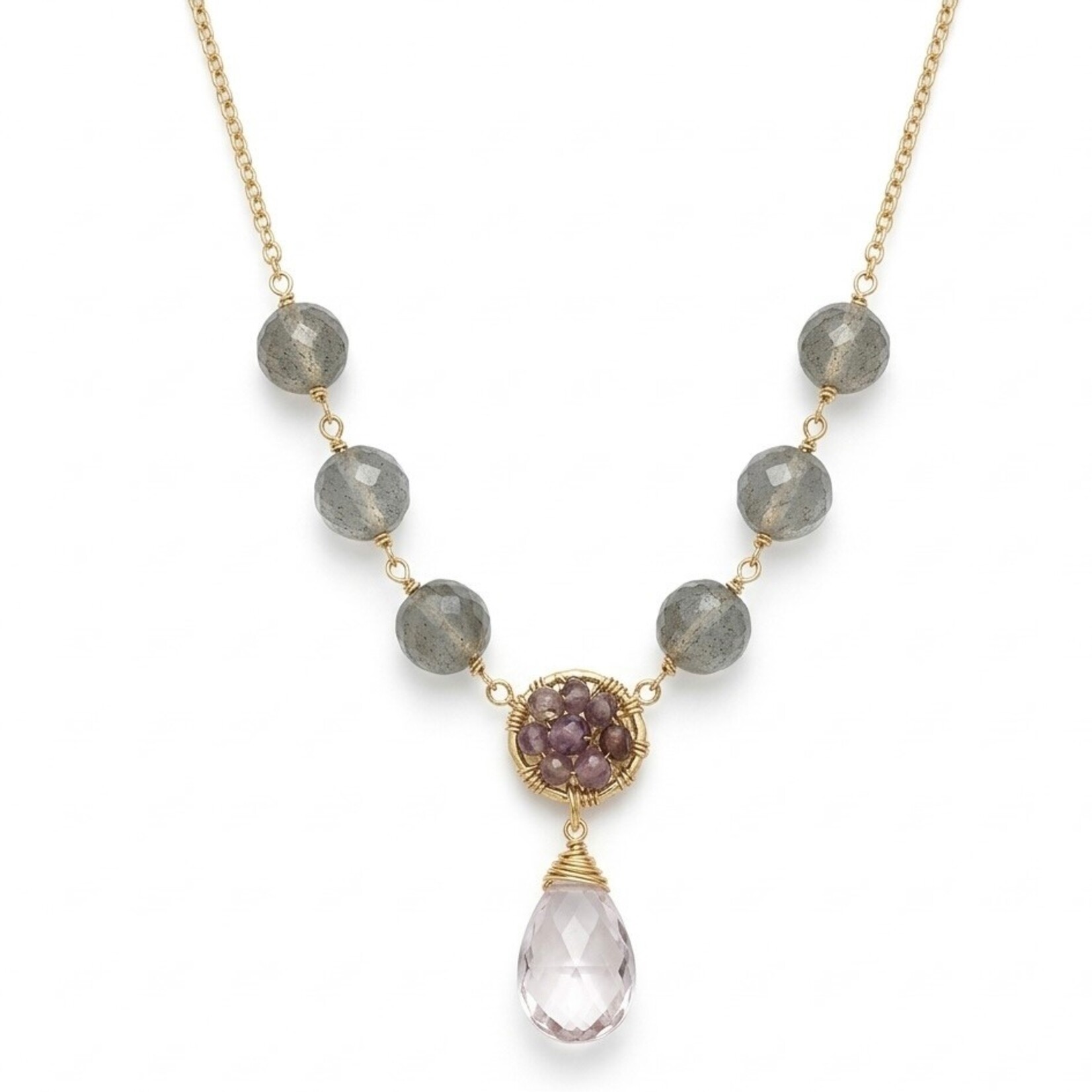 Michelle Pressler 14K Yellow Gold Filled Lavender Lane Necklace
