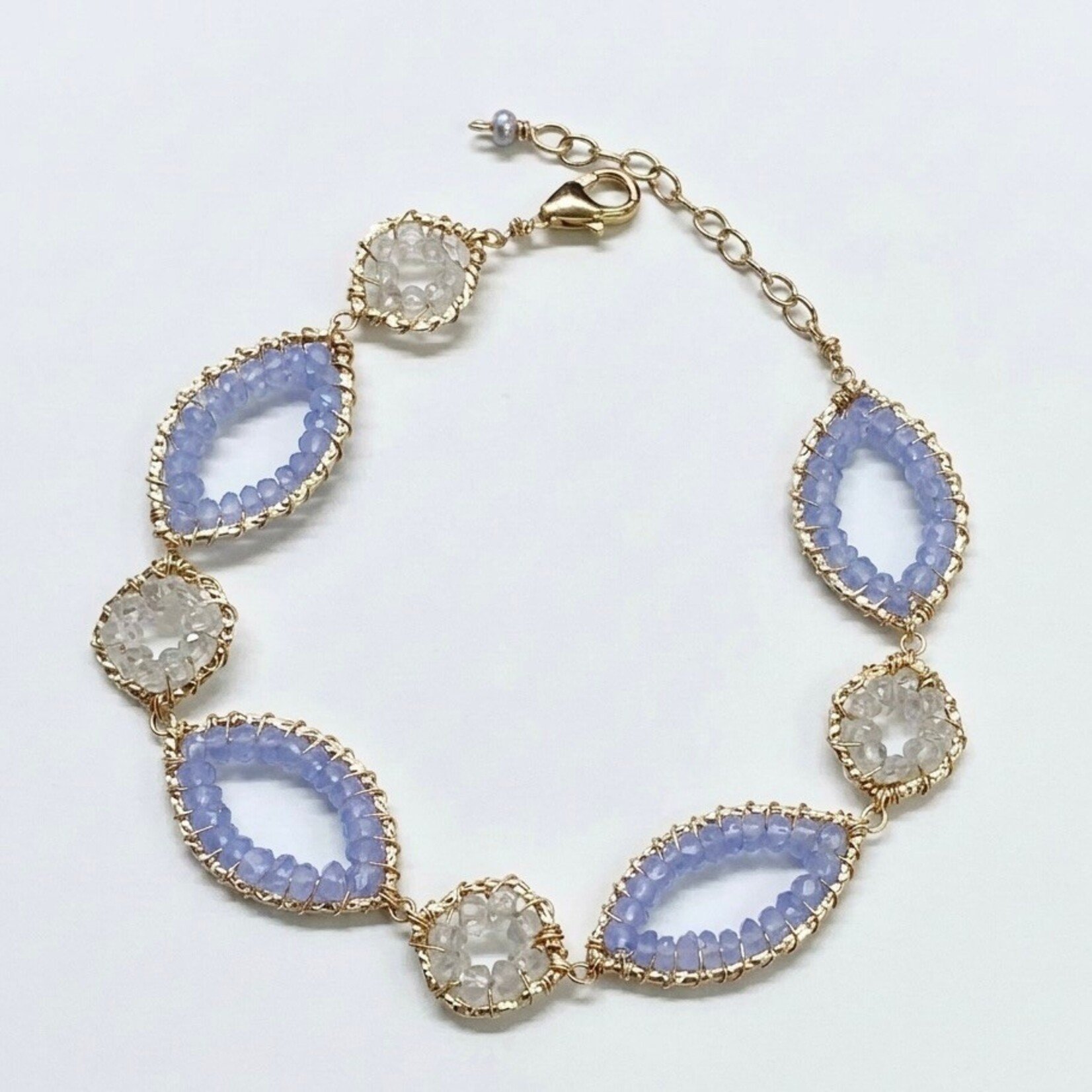 Michelle Pressler 14K Yellow Gold Filled Yellow Gold Tanzanite & Zircon Bracelet