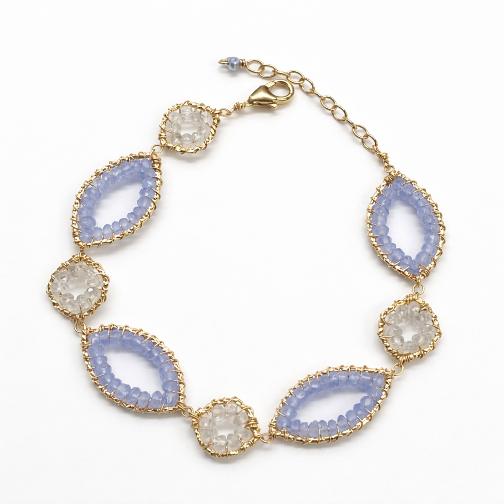 Michelle Pressler 14K Yellow Gold Filled Yellow Gold Tanzanite & Zircon Bracelet