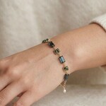 Michelle Pressler 14K Yellow Gold Filled Midnight Blues Multi Stone Bracelet