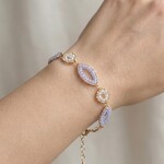 Michelle Pressler 14K Yellow Gold Filled Yellow Gold Tanzanite & Zircon Bracelet