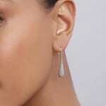 Sterling Silver Beaded Tear Drop Lagos Earrings